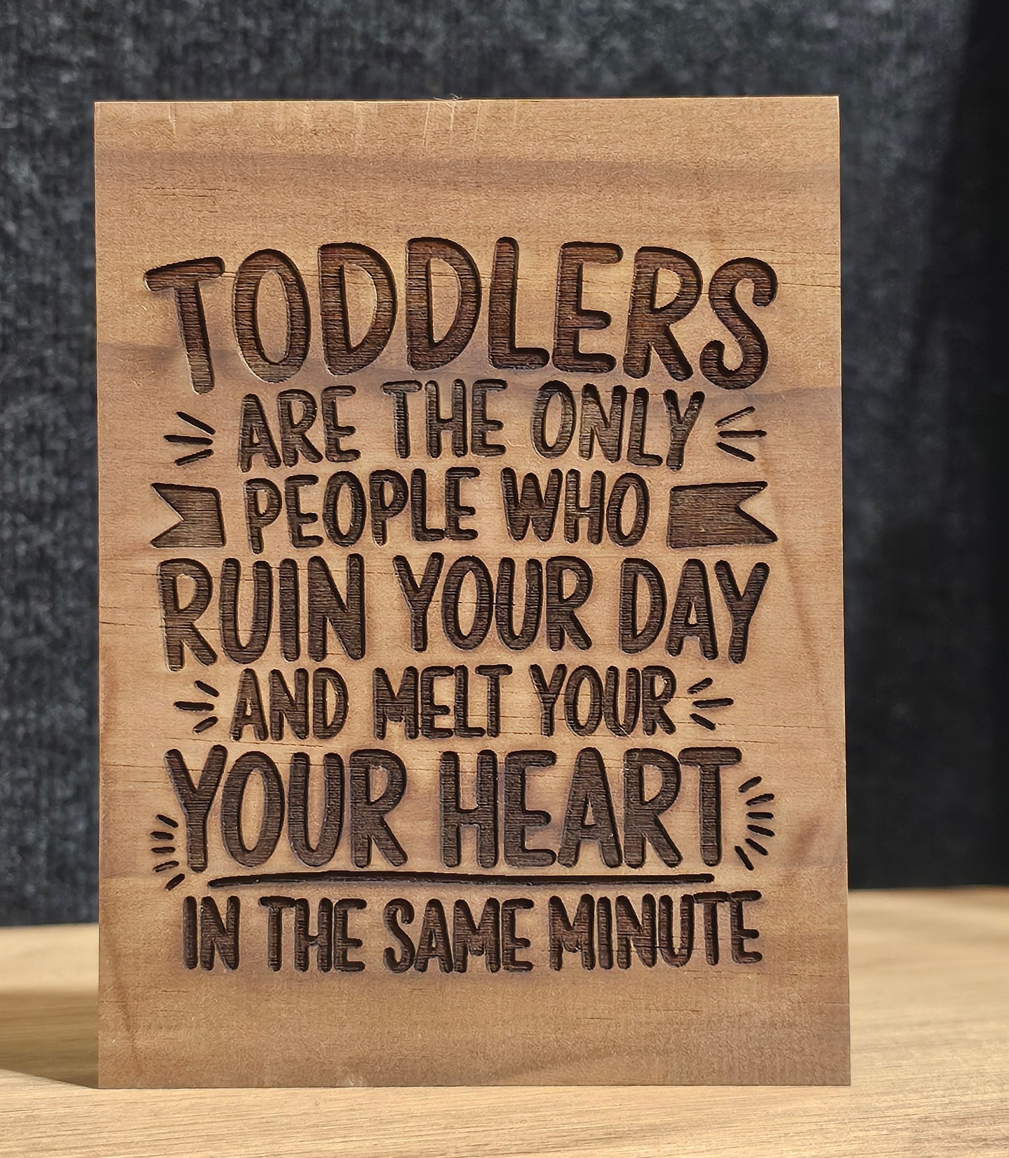 Toddler Quote Block - Heart
