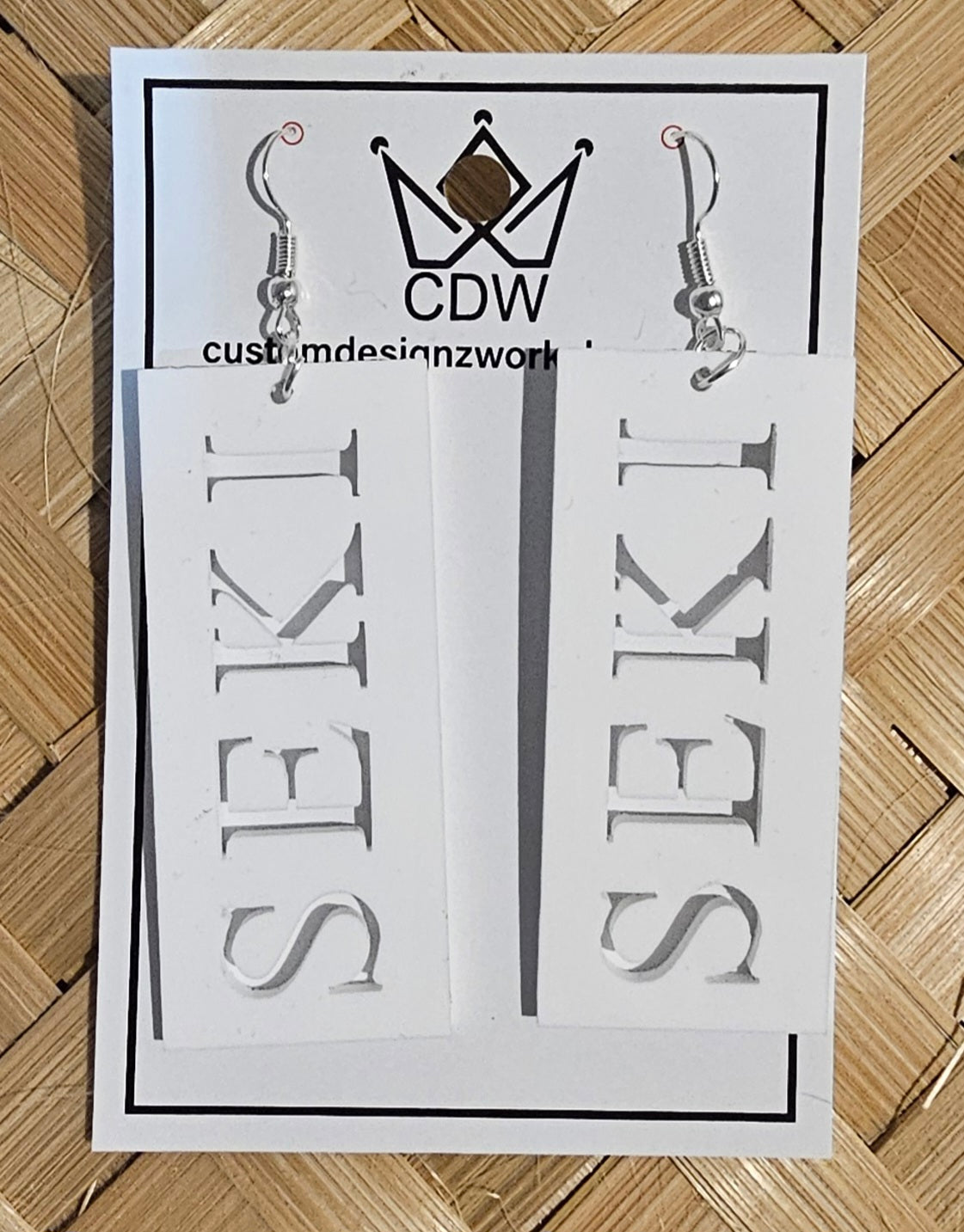 Rectangular Seki Earrings