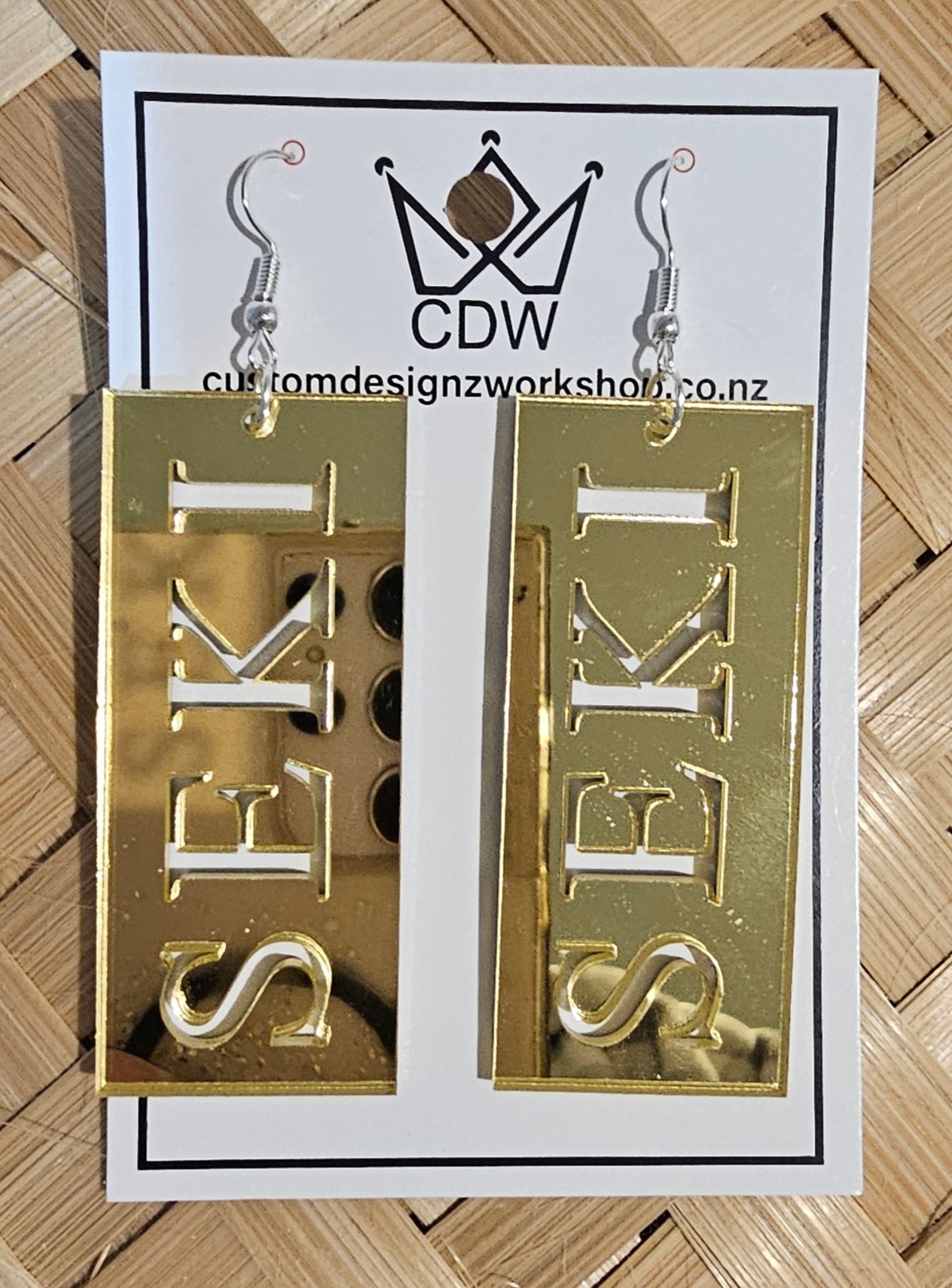 Rectangular Seki Earrings