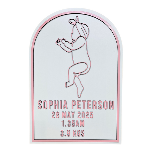 Baby Announcement Arch - girl