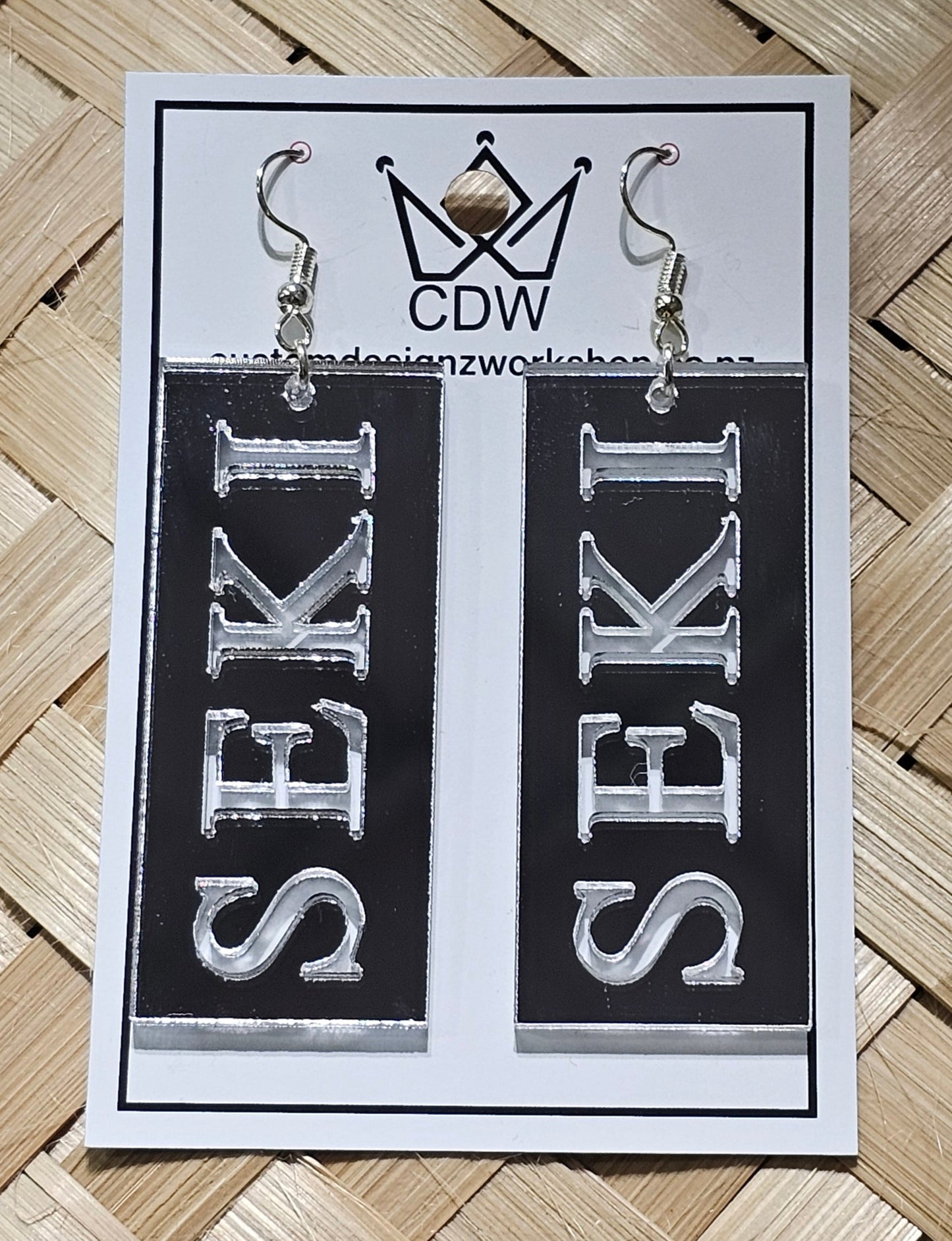 Rectangular Seki Earrings