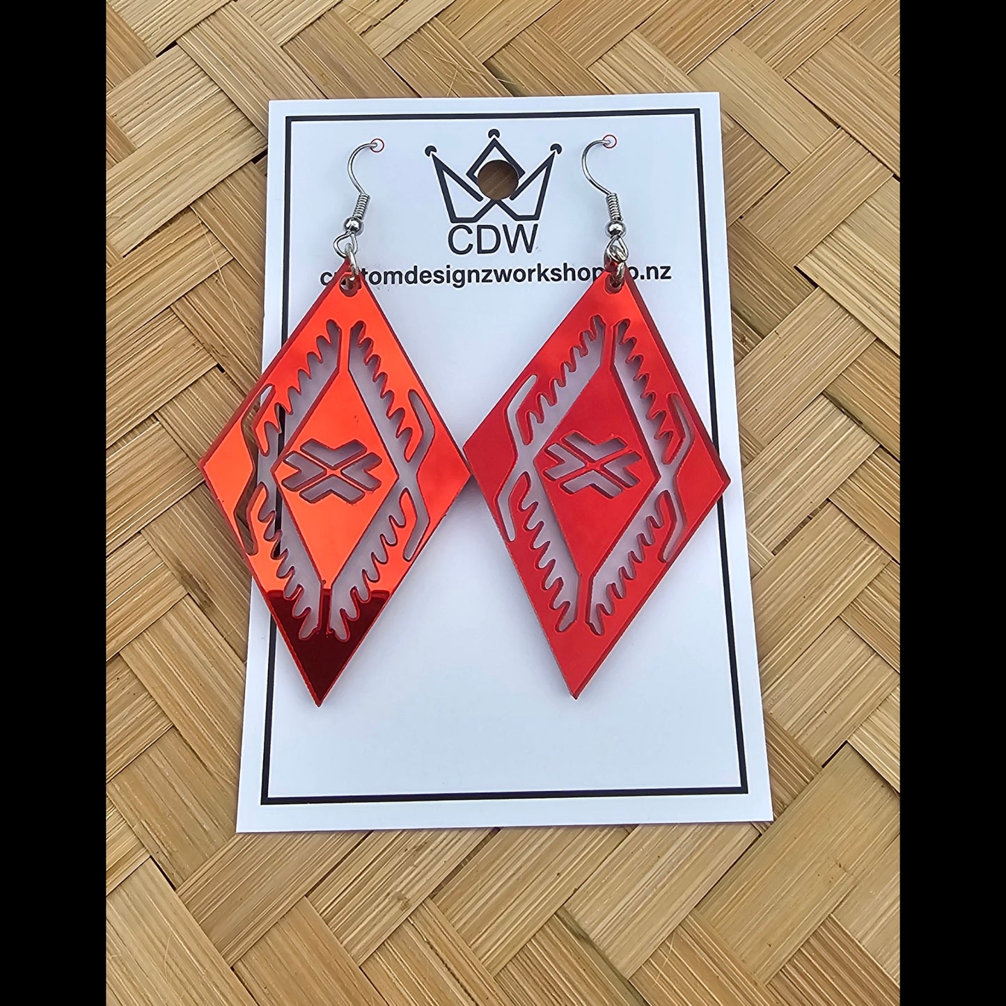 Samoan Malu Acrylic Earrings