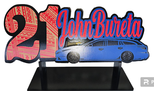 CDW199 - Engraved 21 & Car Design Key