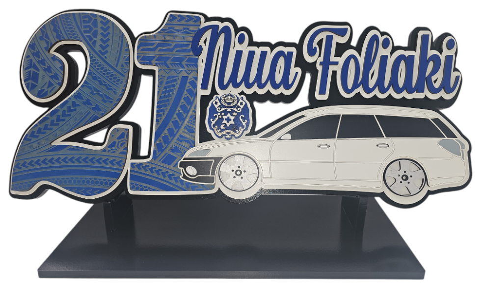 CDW199 - Engraved 21 & Car Design Key