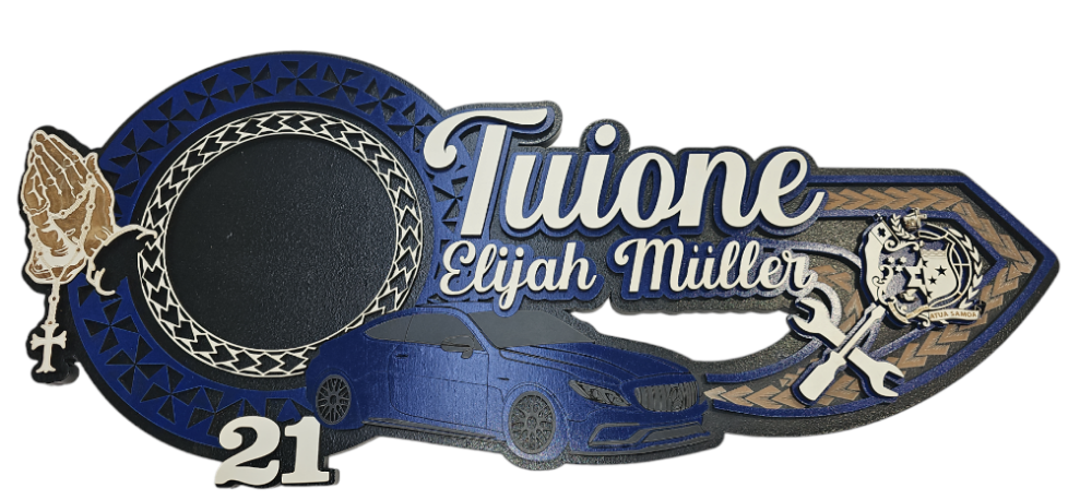 CDW165 - Tongan patterns with car, rosary beads & sila