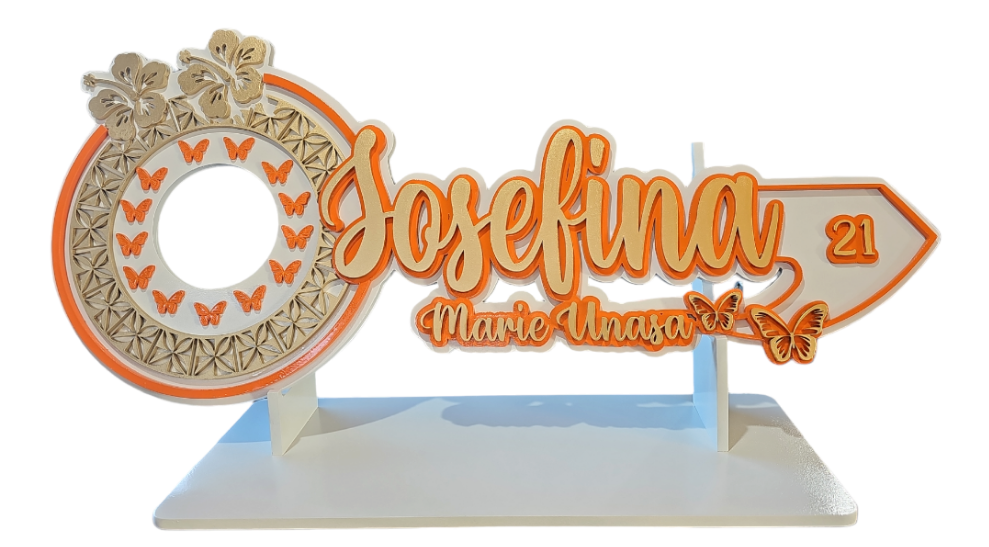 CDW152 - Hibiscus and butterfly key