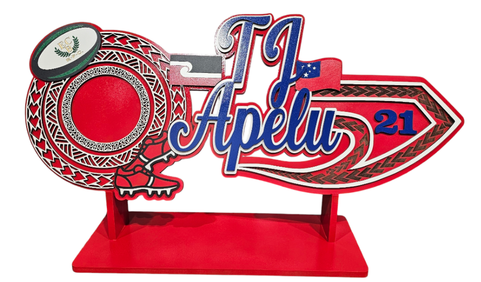 CDW71 - Rugby ball & flag key