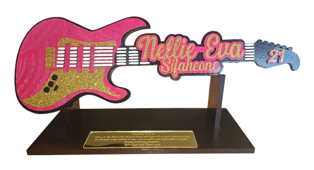 guitar 21st birthday key