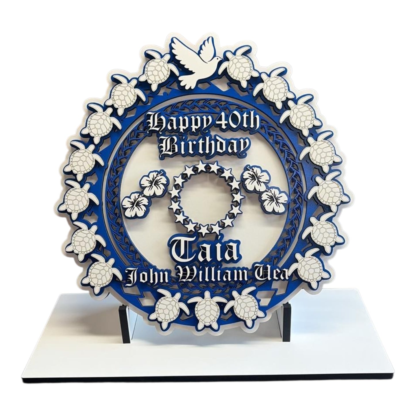 Turtle Cook Island birthday plaque