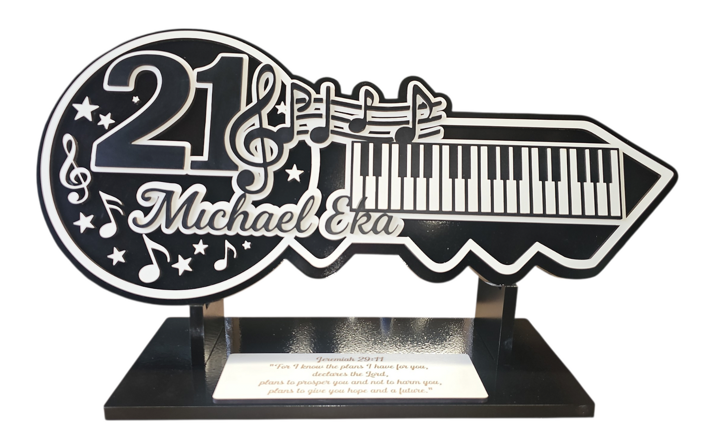 21st birthday key music theme keyboard music notes