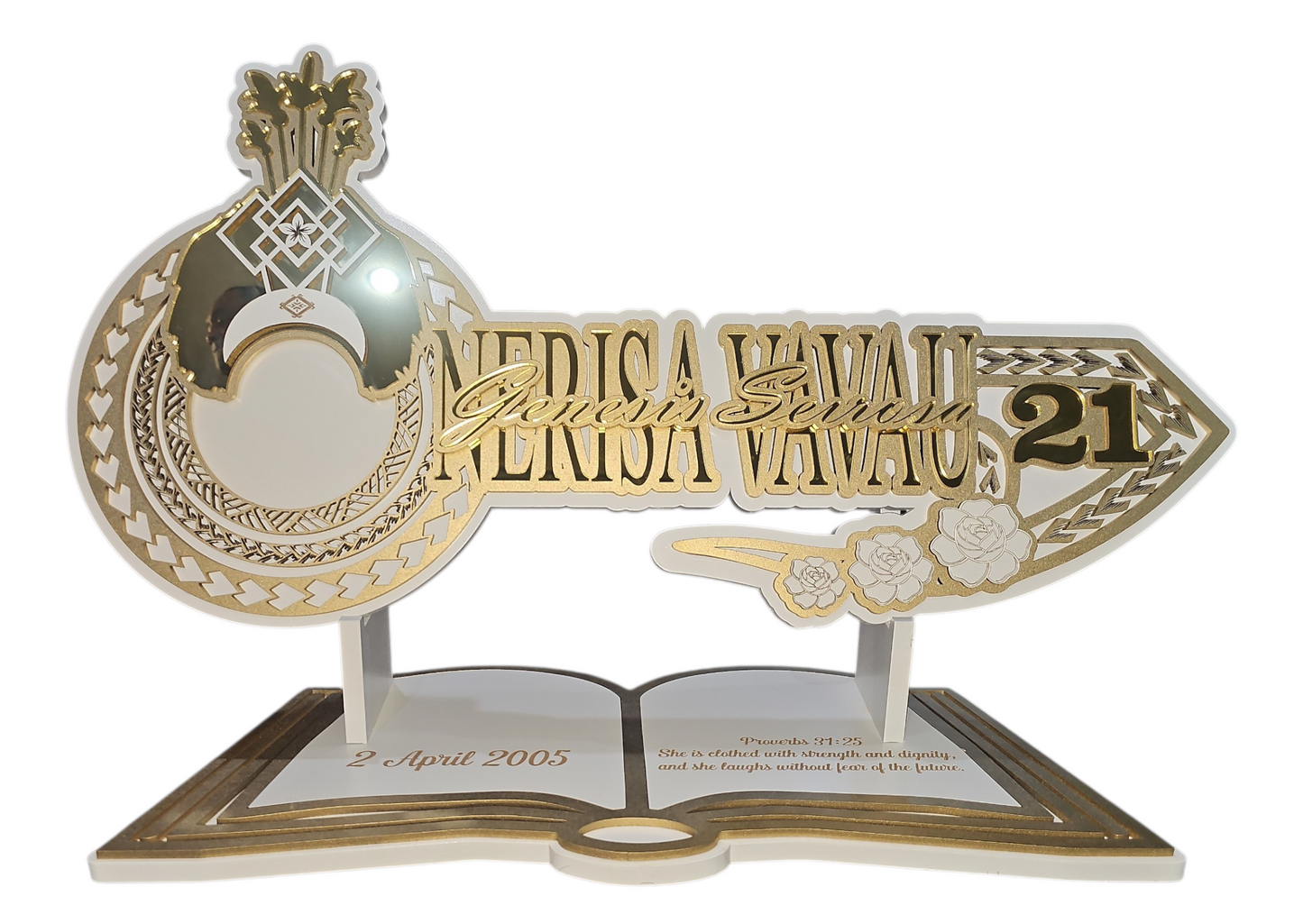 Samoan tuiga 21st key gold mirror