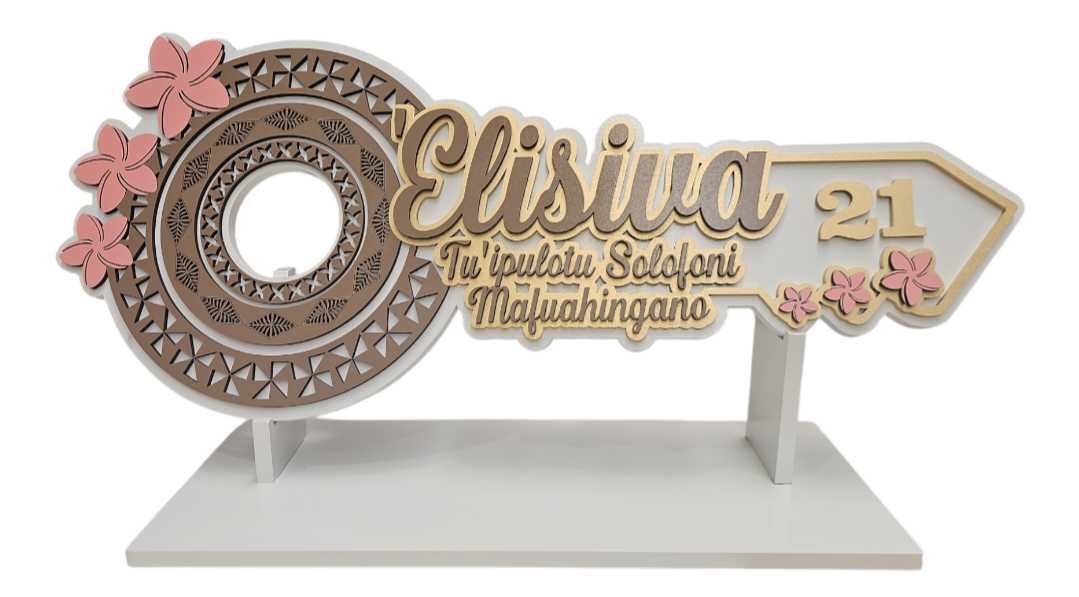 CDW52 - Tongan patterns and frangipani flower key