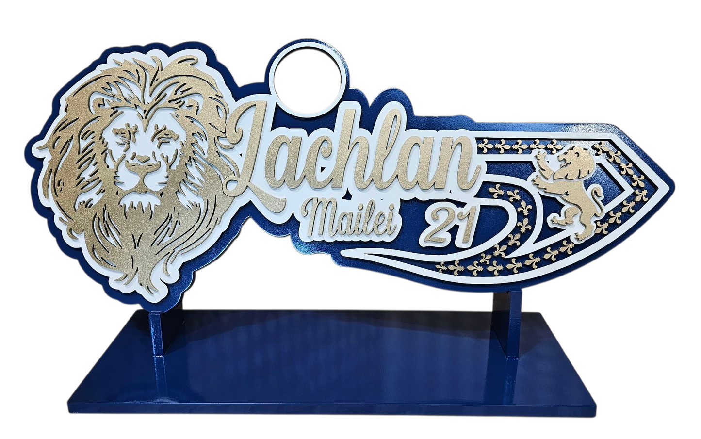 21st Key - Lion Key with School Logo