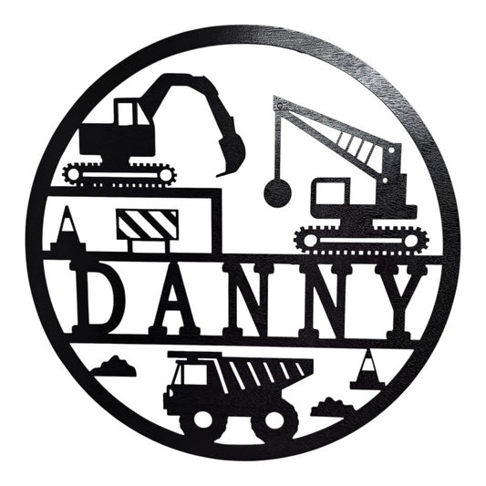 Personalised Construction Wall Art