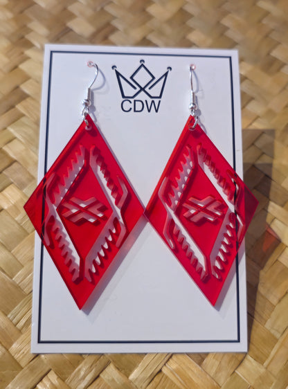 Samoan Malu Acrylic Earrings