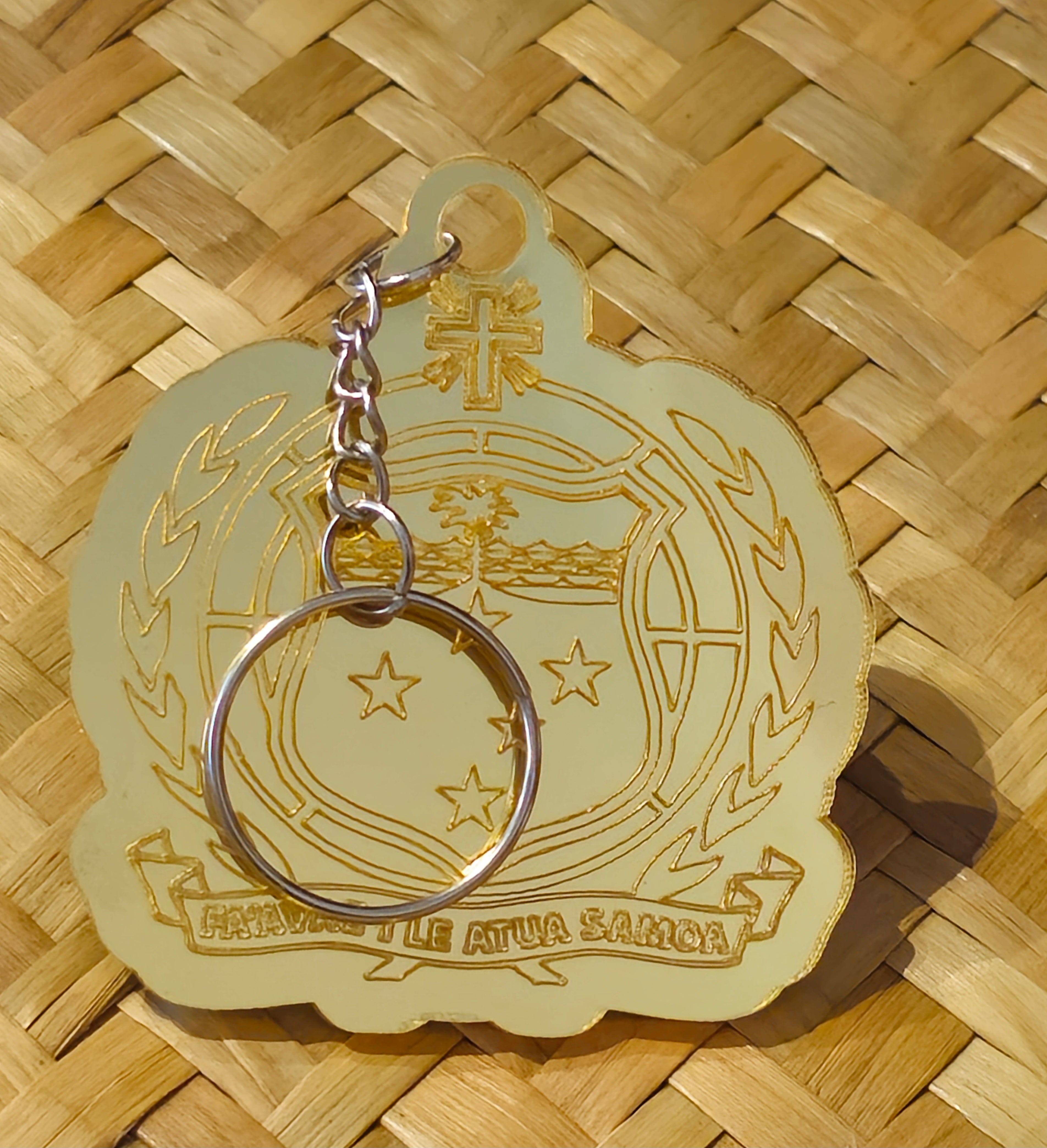 Samoa Keychains Samoan Shield Mirror Keychain - CUSTOM Designz Workshop