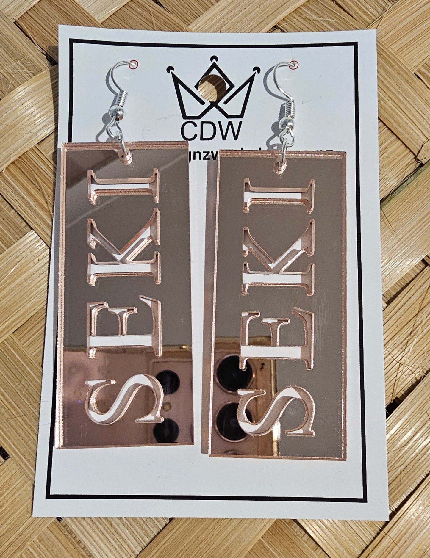 Rectangular Seki Earrings