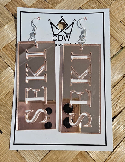 Rectangular Seki Earrings