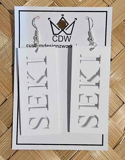 Rectangular Seki Earrings