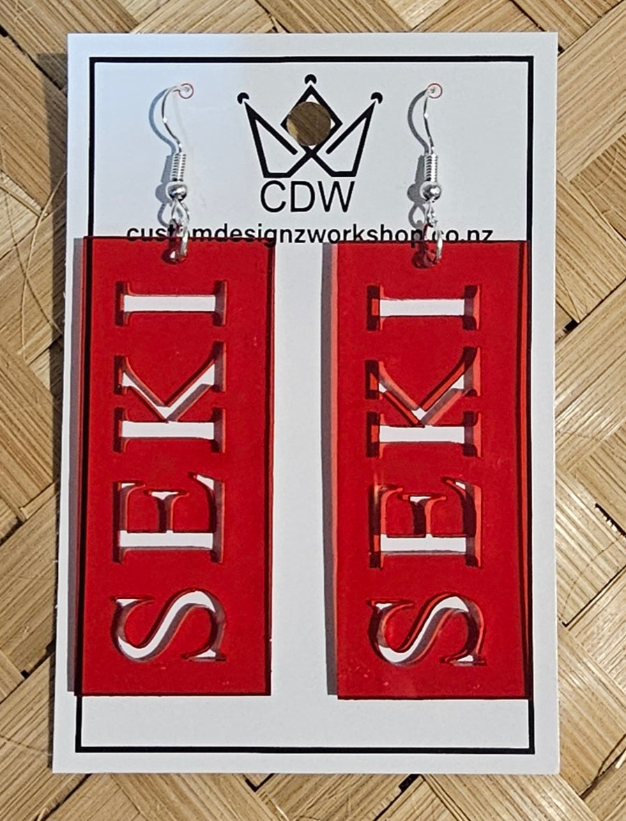 Rectangular Seki Earrings