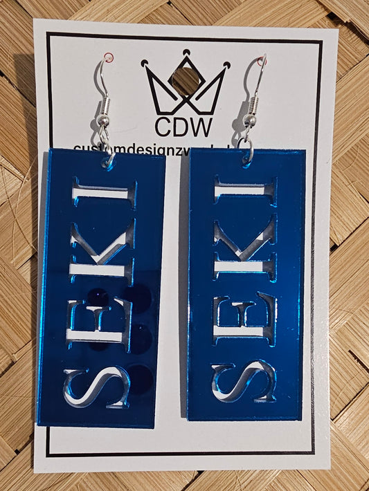 Rectangular Seki Earrings