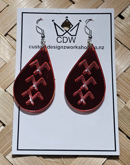 Samoan Teardrop Bird Motif Earrings