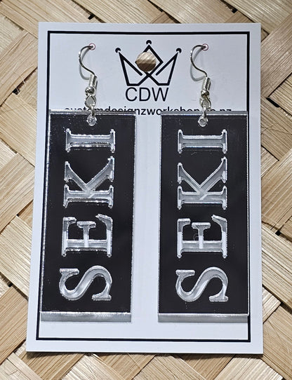 Rectangular Seki Earrings