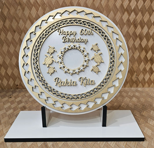 Turtle & Cook Island stars plaque