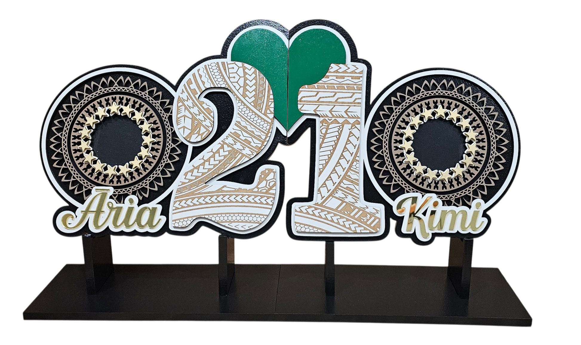 Twins 21st birthday key joined niuean patterns pacifica