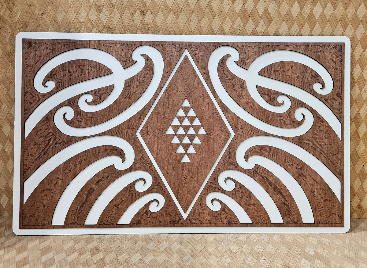 Koru Railing Maori Rectangular Detailed Koru Wall Art - CUSTOM Designz Workshop