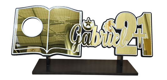 21st key bible gold mirror