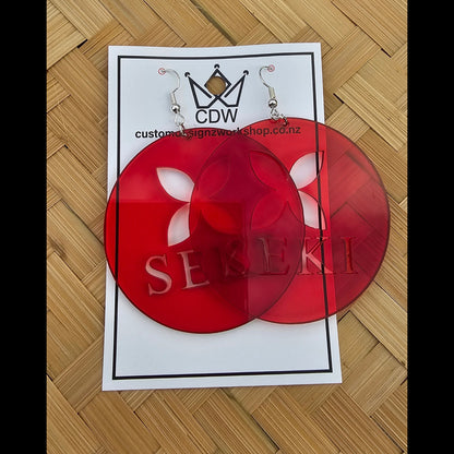 Samoan Seki Round Earrings
