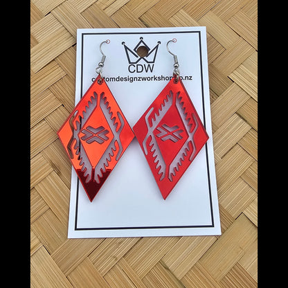 Samoan Malu Acrylic Earrings