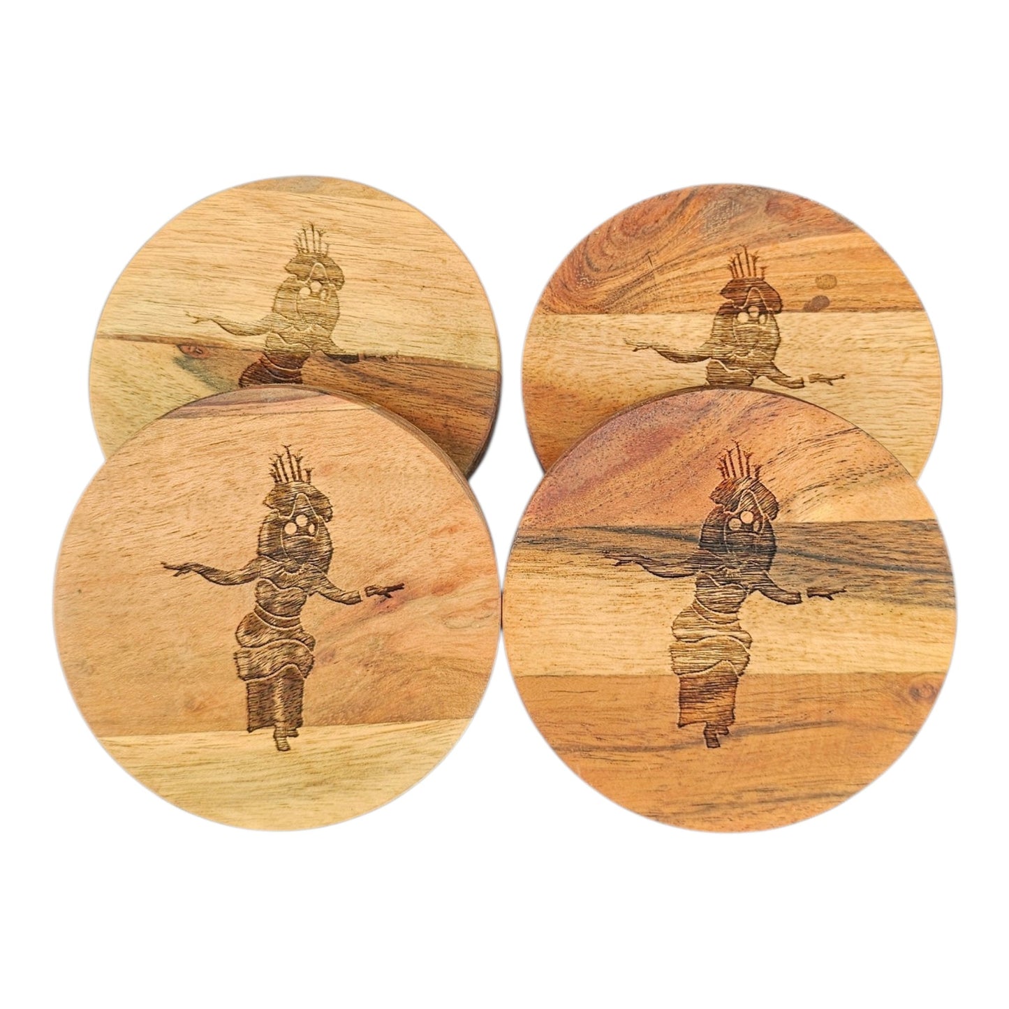 Samoan Taupou Engraved Coasters