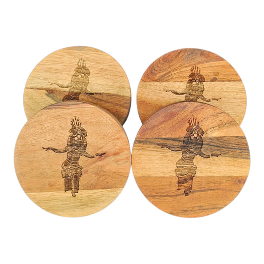 Samoan Taupou Engraved Coasters
