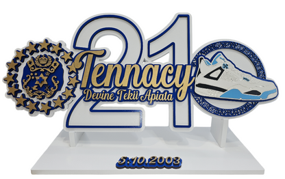 Number 21, Multi Cultural Patterns with Jordan Shoe 21st key