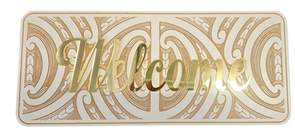 Maori Engraved Sign - Welcome or Kia Ora