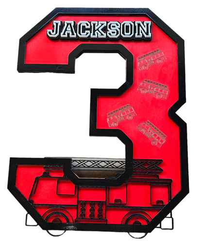 CDW220 - Number 3 Firetruck Theme Key