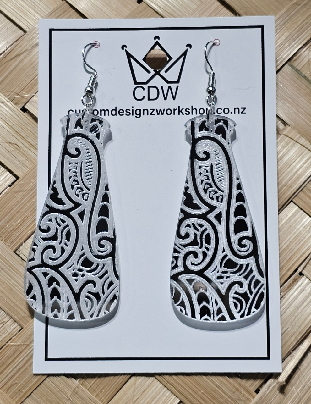 Maori patu earrings