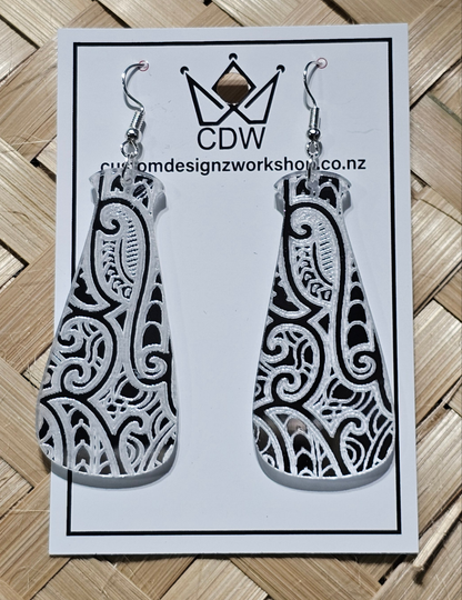 Maori patu earrings
