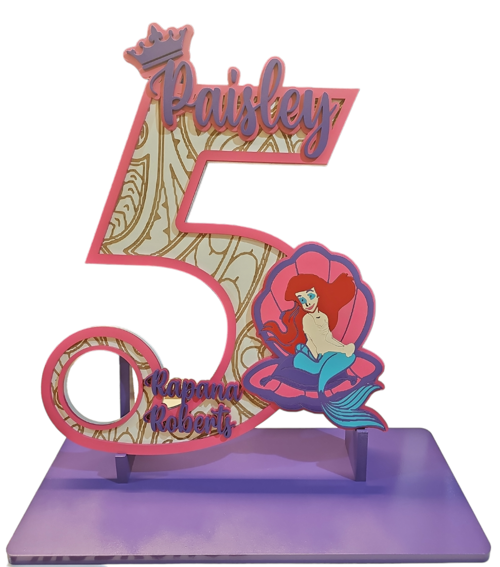 Number 5 Ariel Character Key