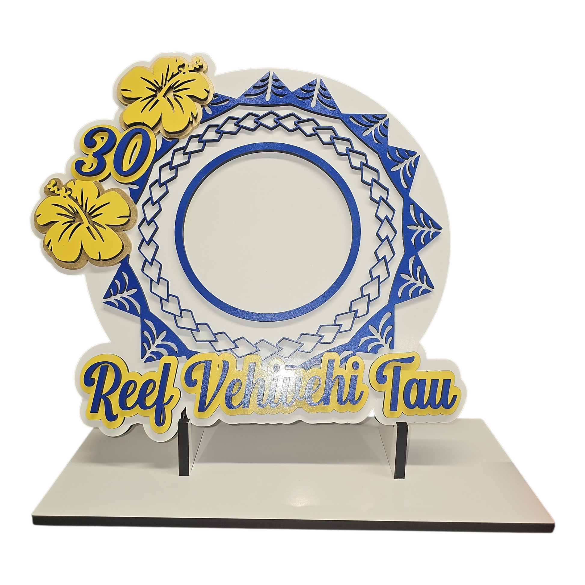 Wood Niuean Pattern Birthday Plaque