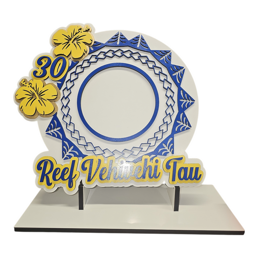 Wood Niuean Pattern Birthday Plaque