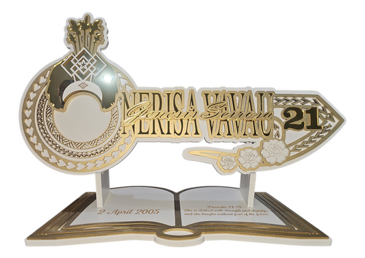 Samoan tuiga 21st key gold mirror 