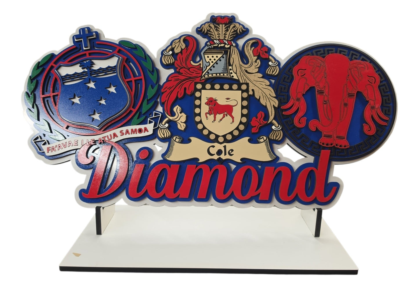Samoan shield coat of arms Laos 21st key