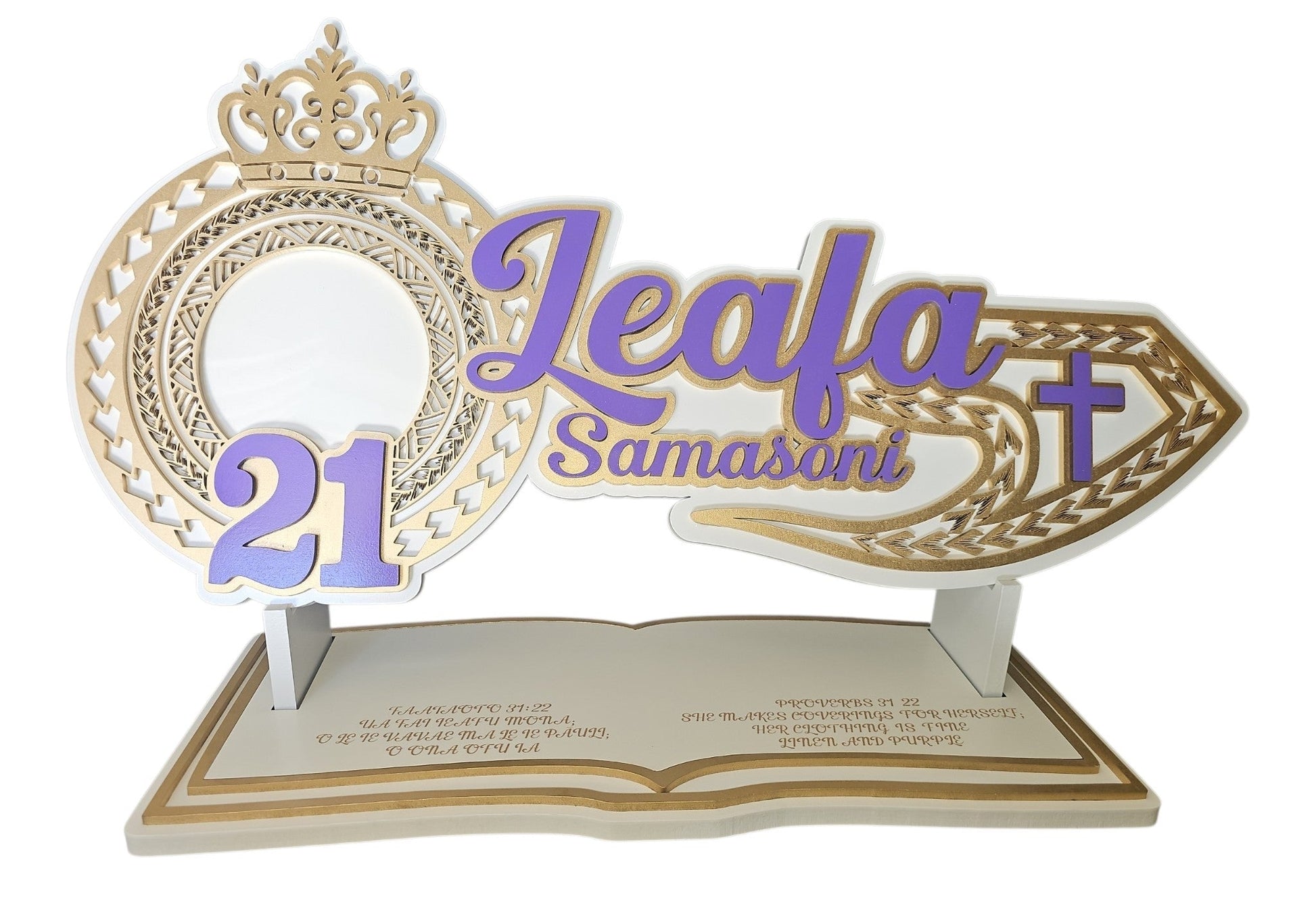 Samoan 21st key with crown and cross