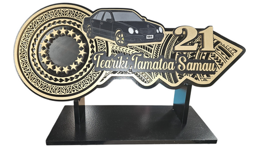 21st key pacifica maori samoan cook island patterns with mercedes car