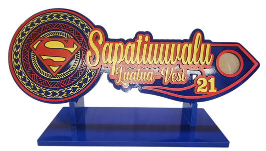 Samoan Superman 21st wood key