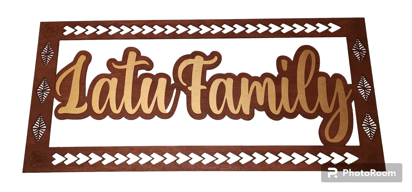 Personalised Tongan Samoan Wall Art