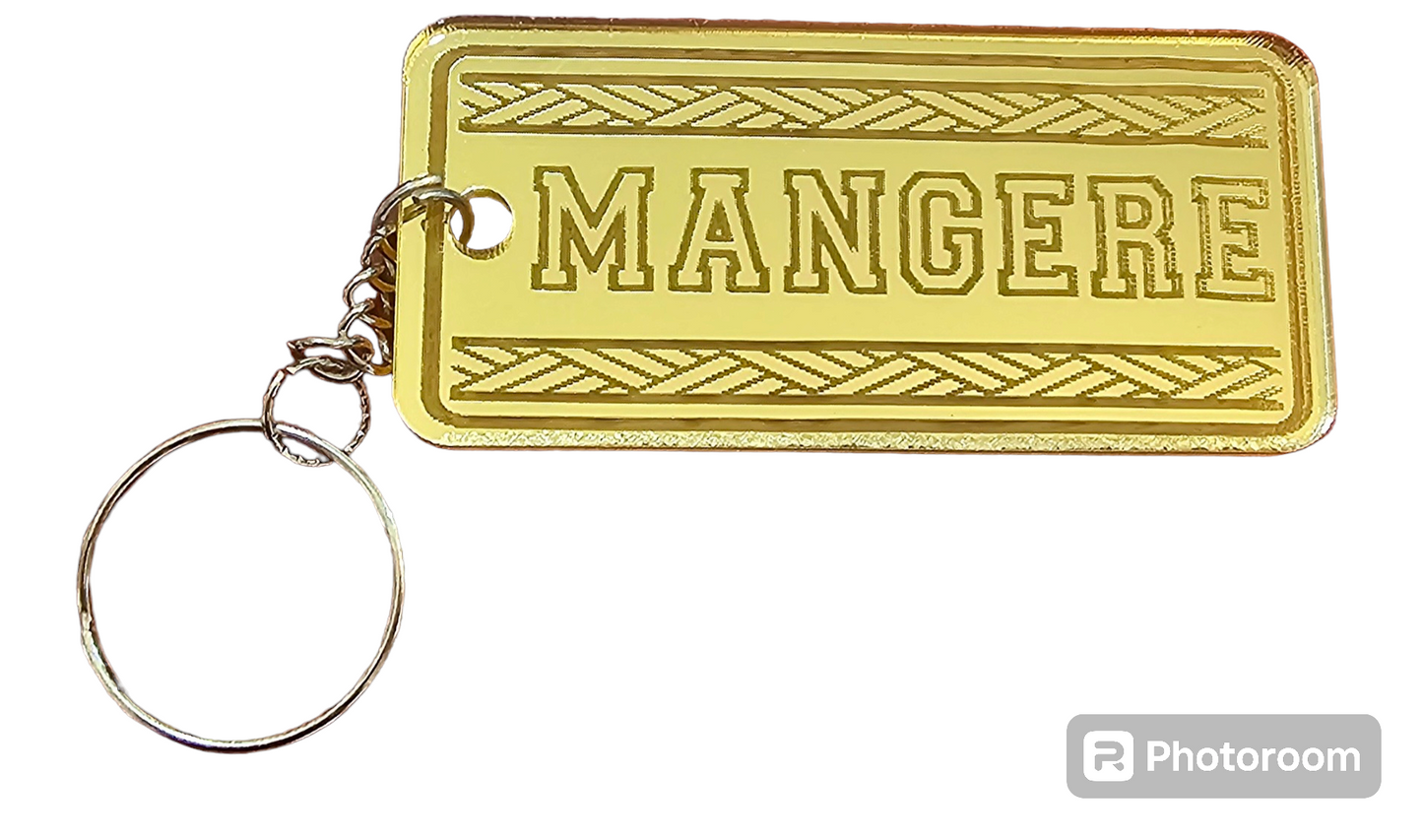 Mangere Gold Mirror Keychain